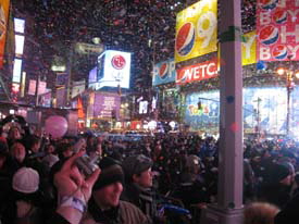 New Years Times Square Crowds